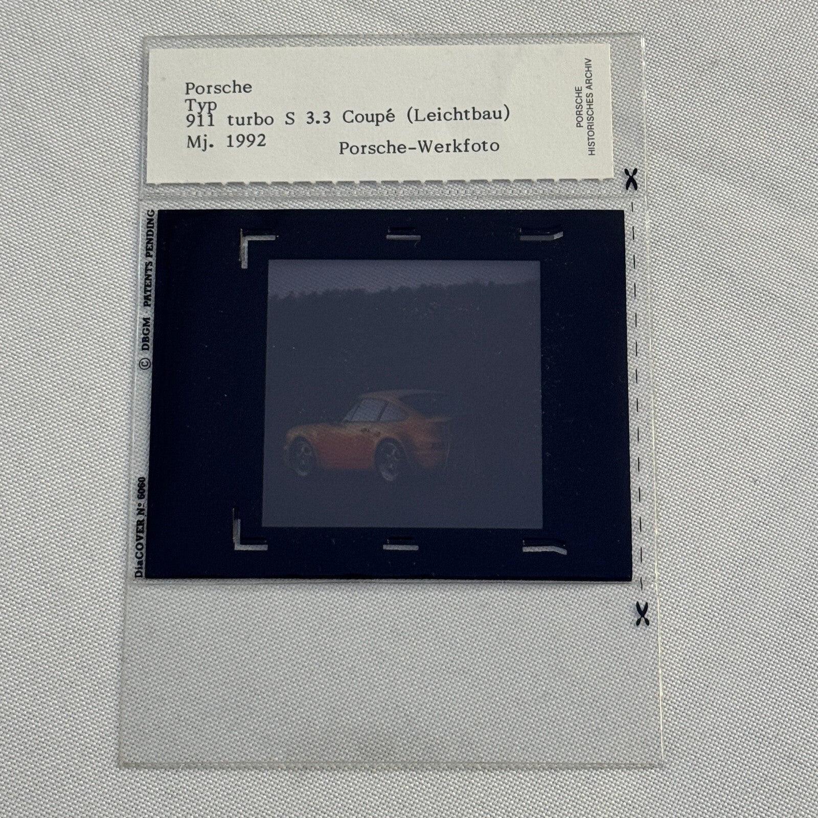 1992 Porsche 911 Turbo S 3.3 Coupe Leichtbau Film Photo Slide Transparency