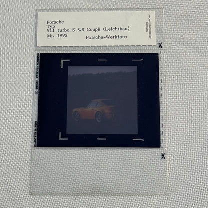 1992 Porsche 911 Turbo S 3.3 Coupe Leichtbau Film Photo Slide Transparency