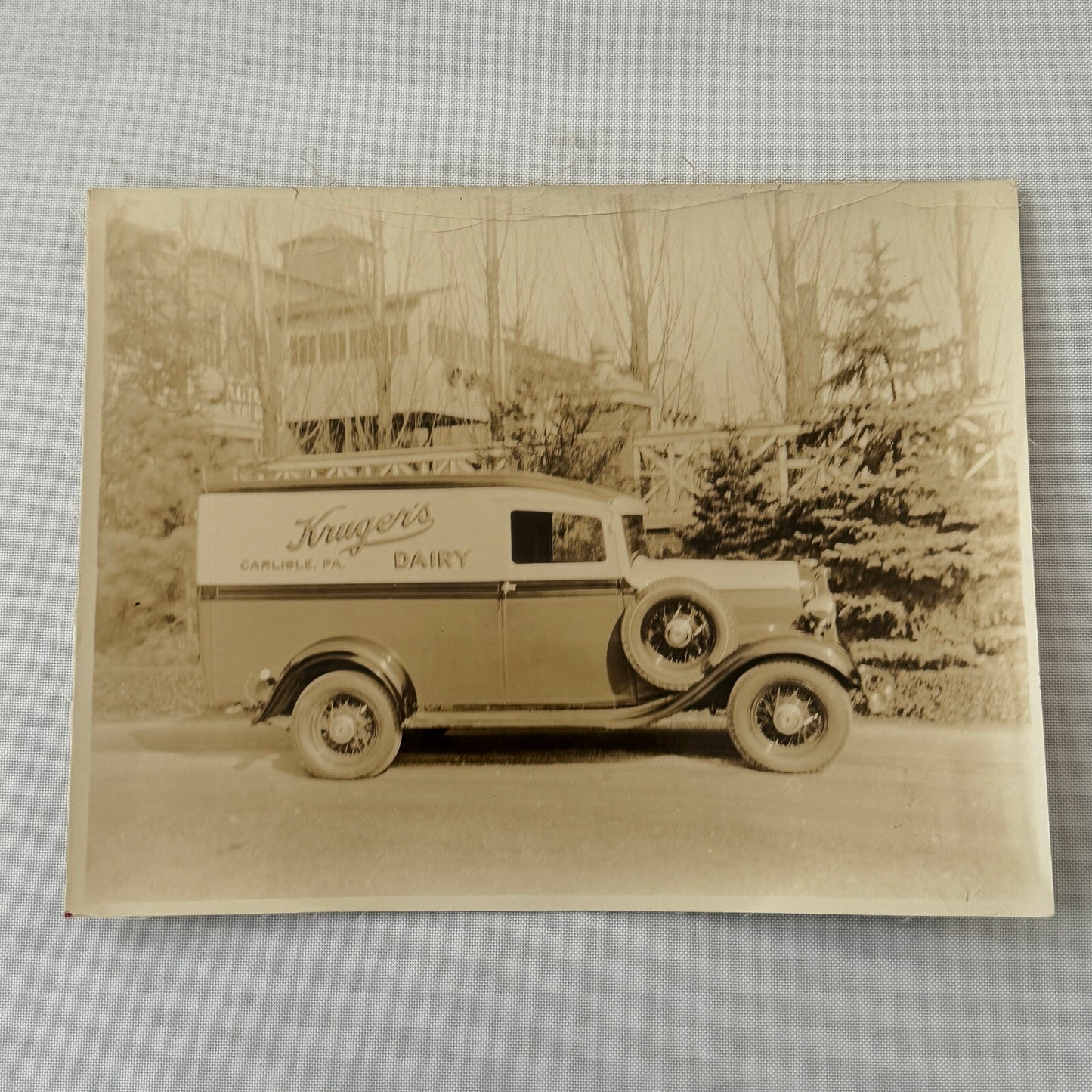 Vintage York Hoover Body Company International Truck Factory Photo Photograph