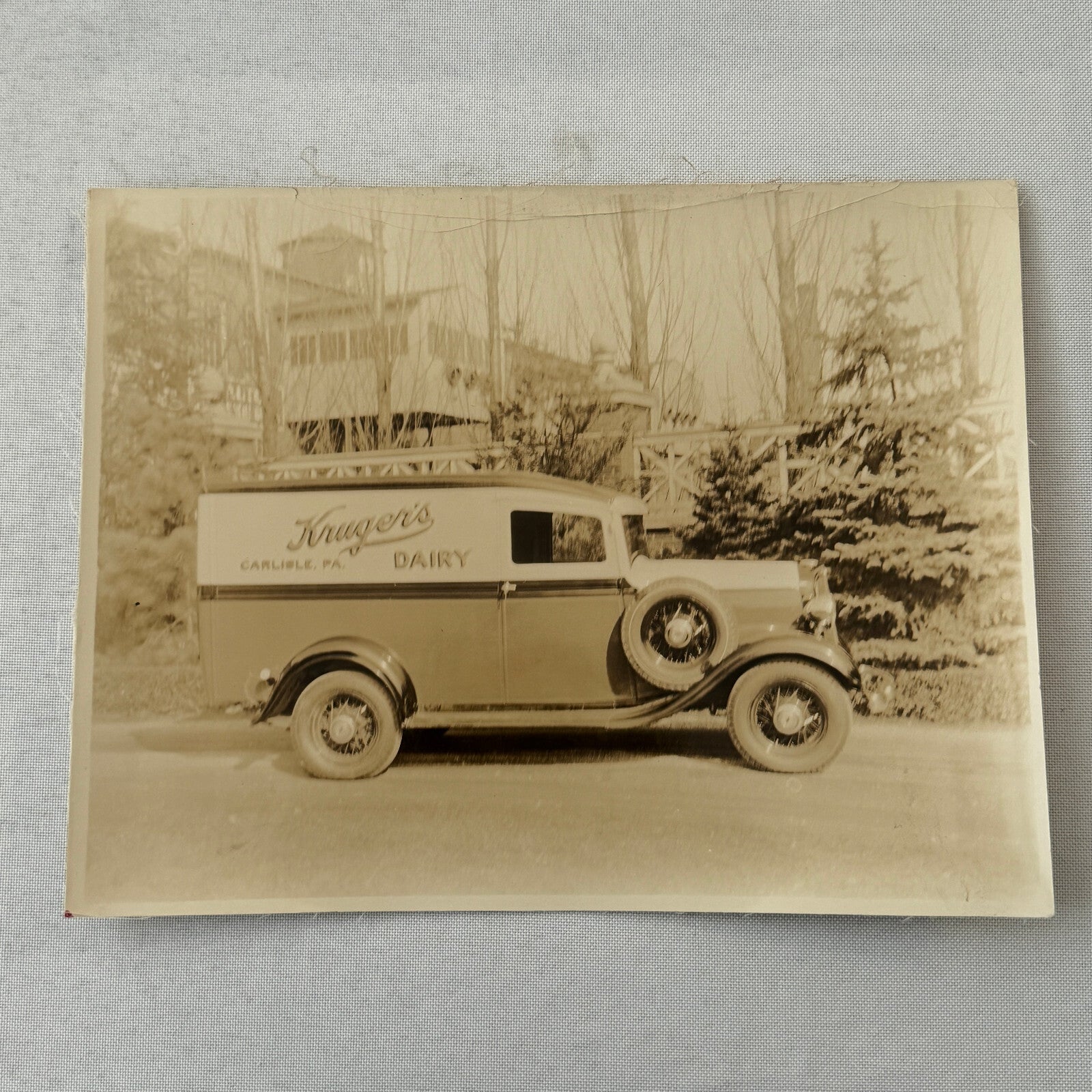 Vintage York Hoover Body Company International Truck Factory Photo Photograph