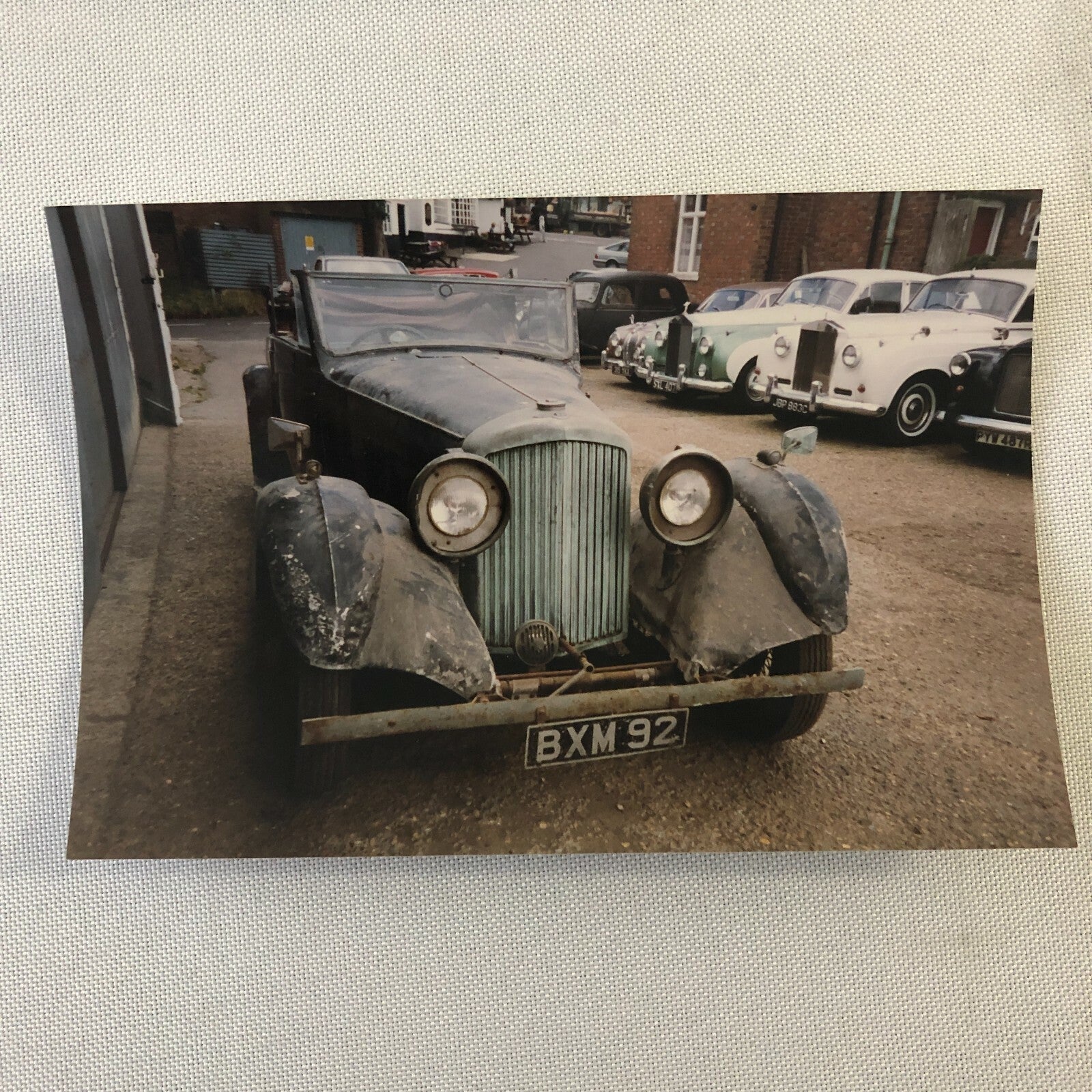 Vintage Bentley Rolls Royce Car Barn Find Photo Photograph Print 