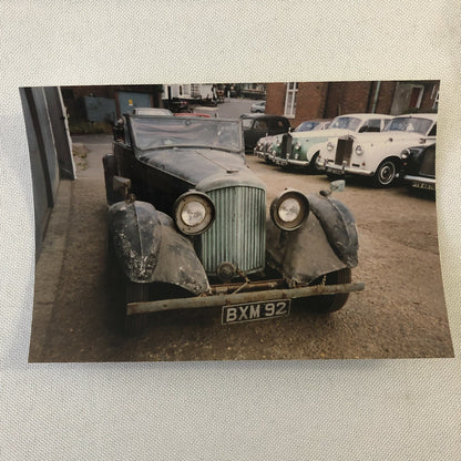 Vintage Bentley Rolls Royce Car Barn Find Photo Photograph Print 