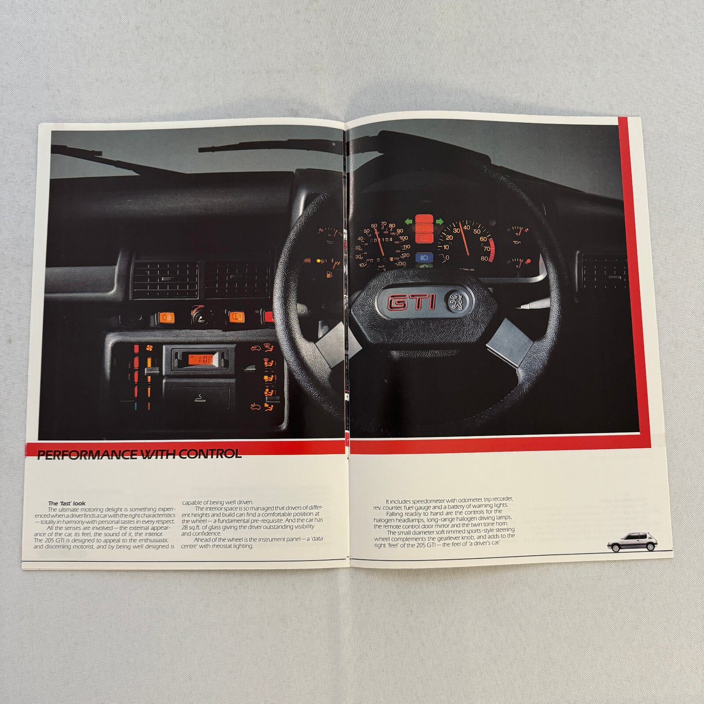 1985 Peugeot GTI Hot Hatch Car Sales Brochure Catalog European