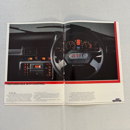 1985 Peugeot GTI Hot Hatch Car Sales Brochure Catalog European