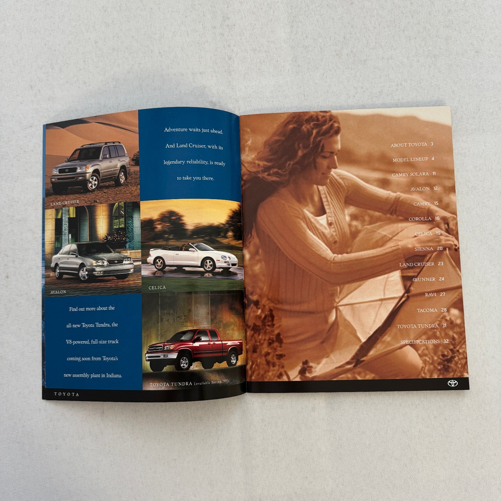 1999 Toyota Sales Brochure Catalog Solara Celica Corolla Tacoma Rav4 LandCruiser