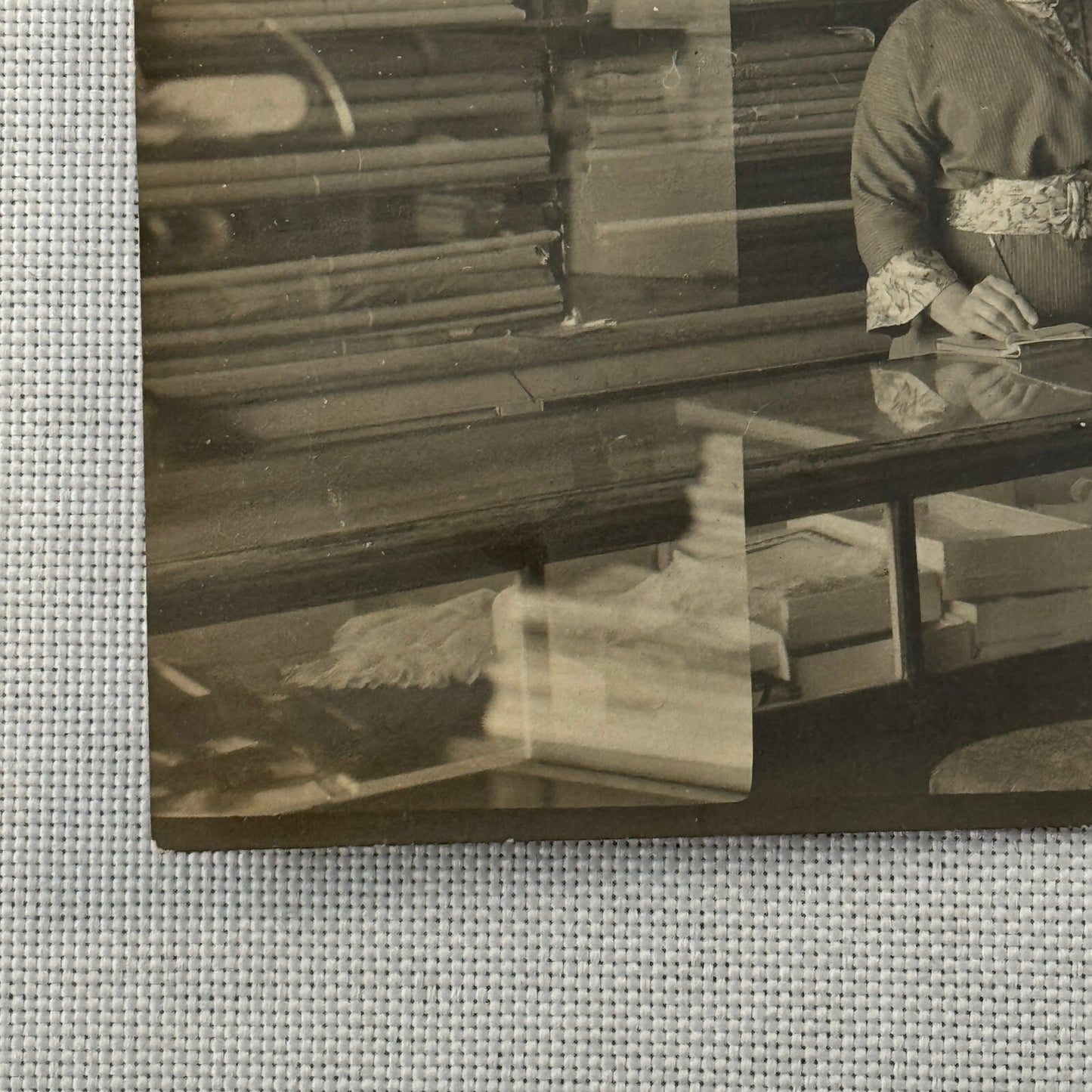 Vintage Photo Photograph Women in Fabric Store Business Occupational