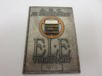 Vintage 1970 ASC De Kempenruders E.L.E Toertocht Car Rally Badge Emblem ELE