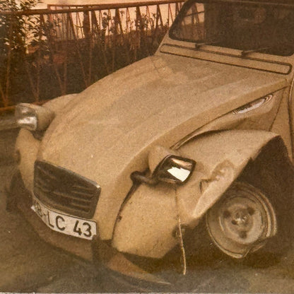 Citroen 2CV Wreck Wrecked Crash Car Automobile Photo Photograph Print Vintage 2x