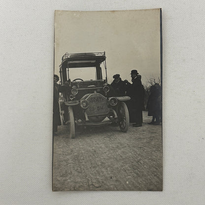 Antique SCAT Car Automobile People Italian Real Photo Postcard RPPC Photograph
