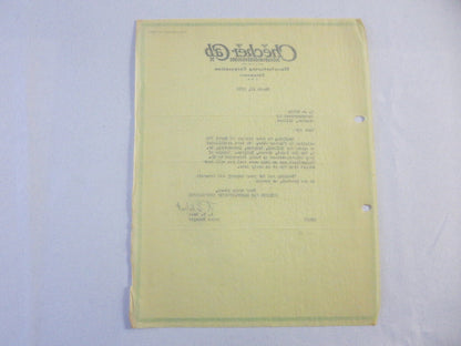 1950 Checker Cab Manufacturing Corporation Car Company Letter Letterhead 