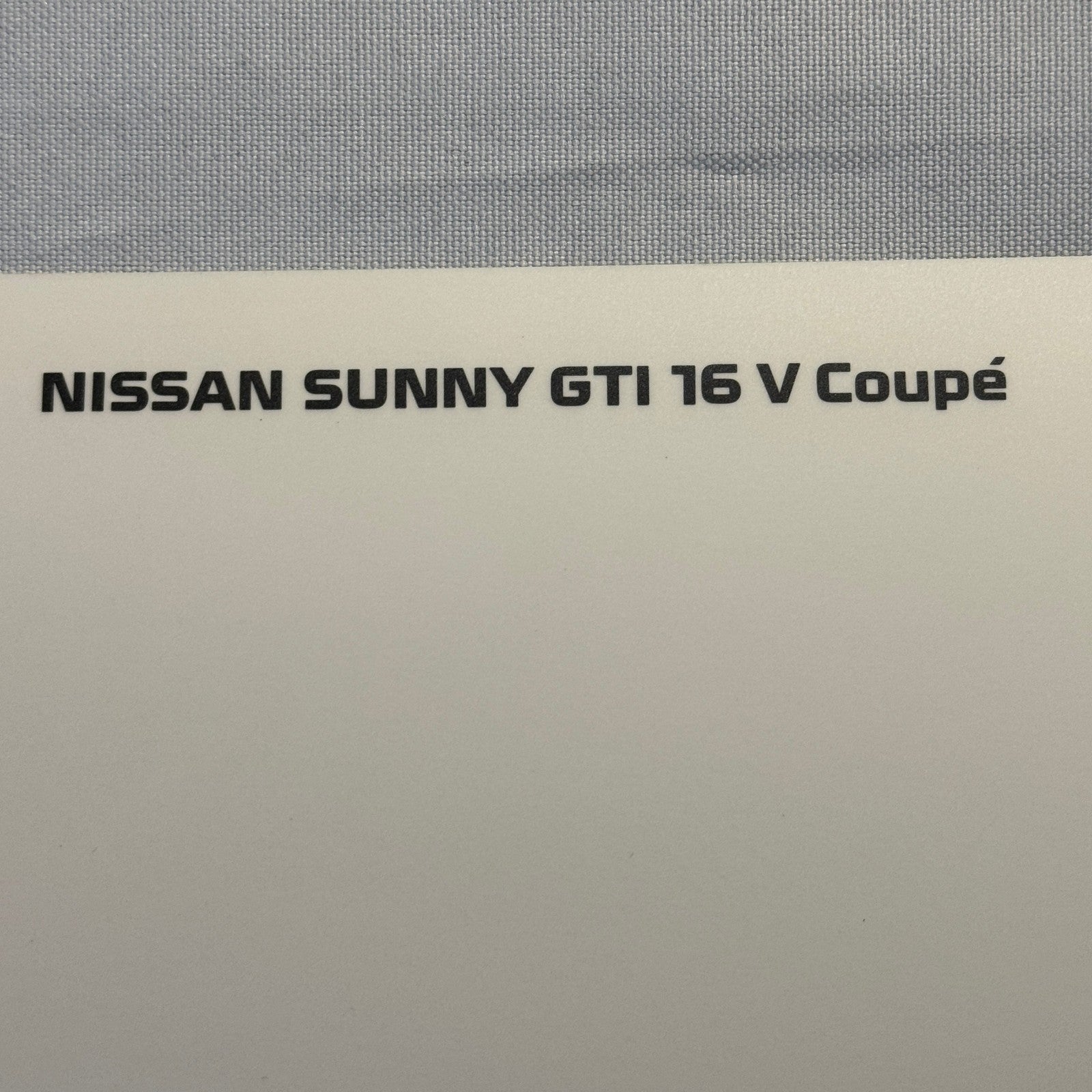 Nissan Sunny GTi 16V Coupe Car Factory Press Photo Photograph Swiss Vintage 1988