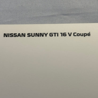 Nissan Sunny GTi 16V Coupe Car Factory Press Photo Photograph Swiss Vintage 1988