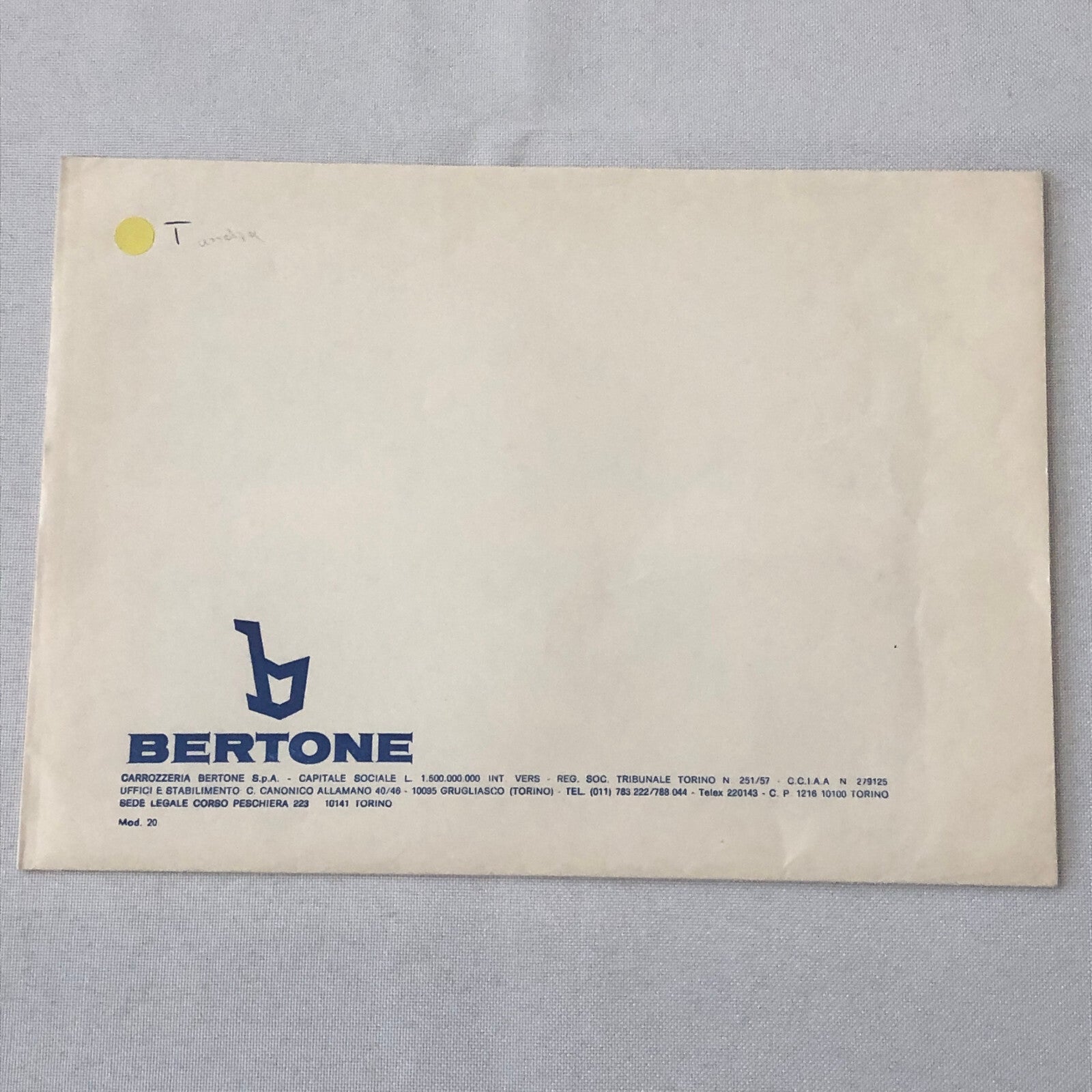 1979 Bertone Tundra Volvo 343 Concept Car Prototype Press Kit Photos