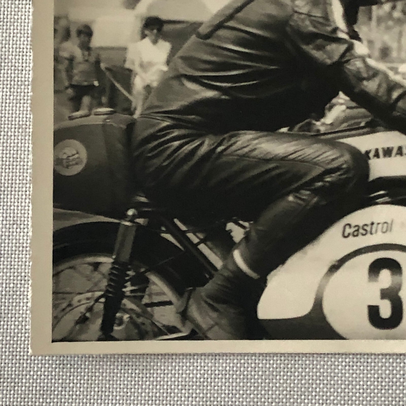 Vintage Motorcycle Racing Photo photograph Rider Werner Bergold Kawasaki 1971