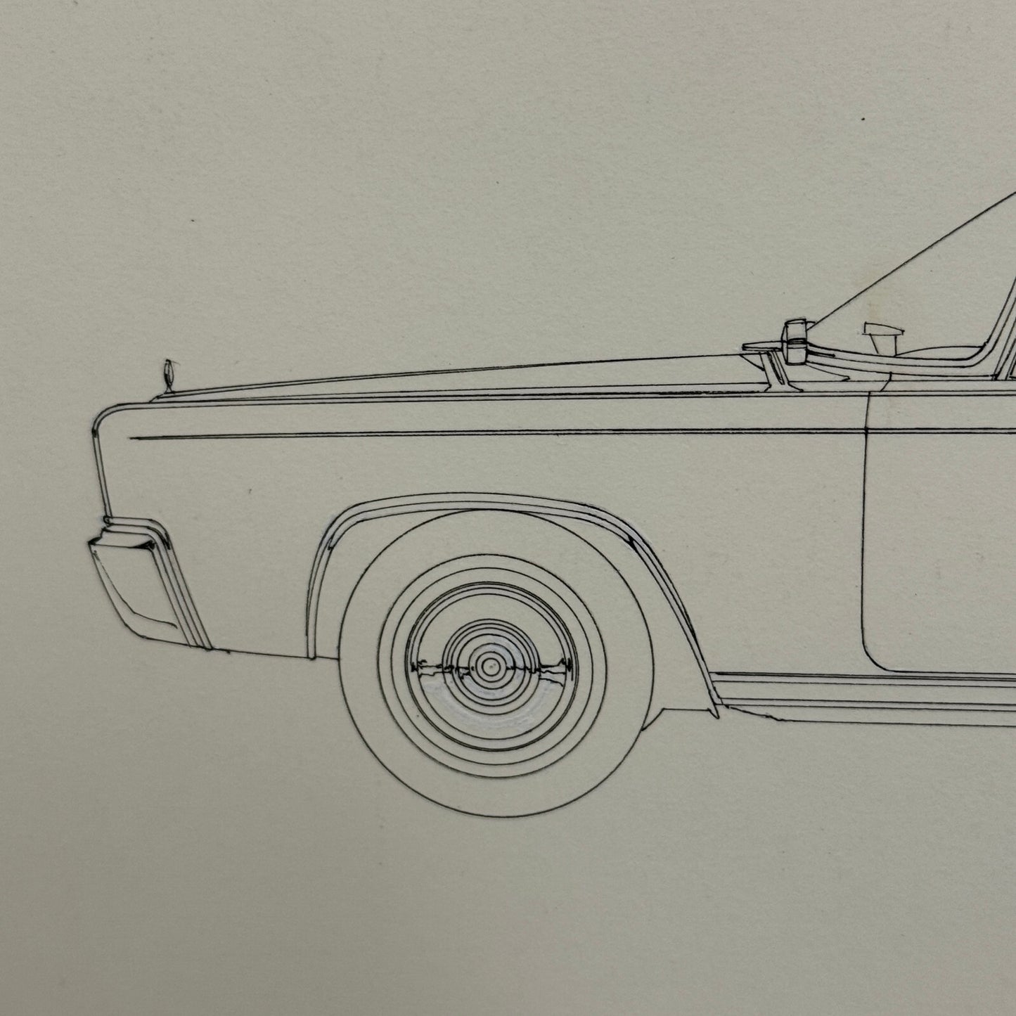 1965 Imperial Crown Coupe Car Illustration Art Drawing Hand Drawn Robert Preis