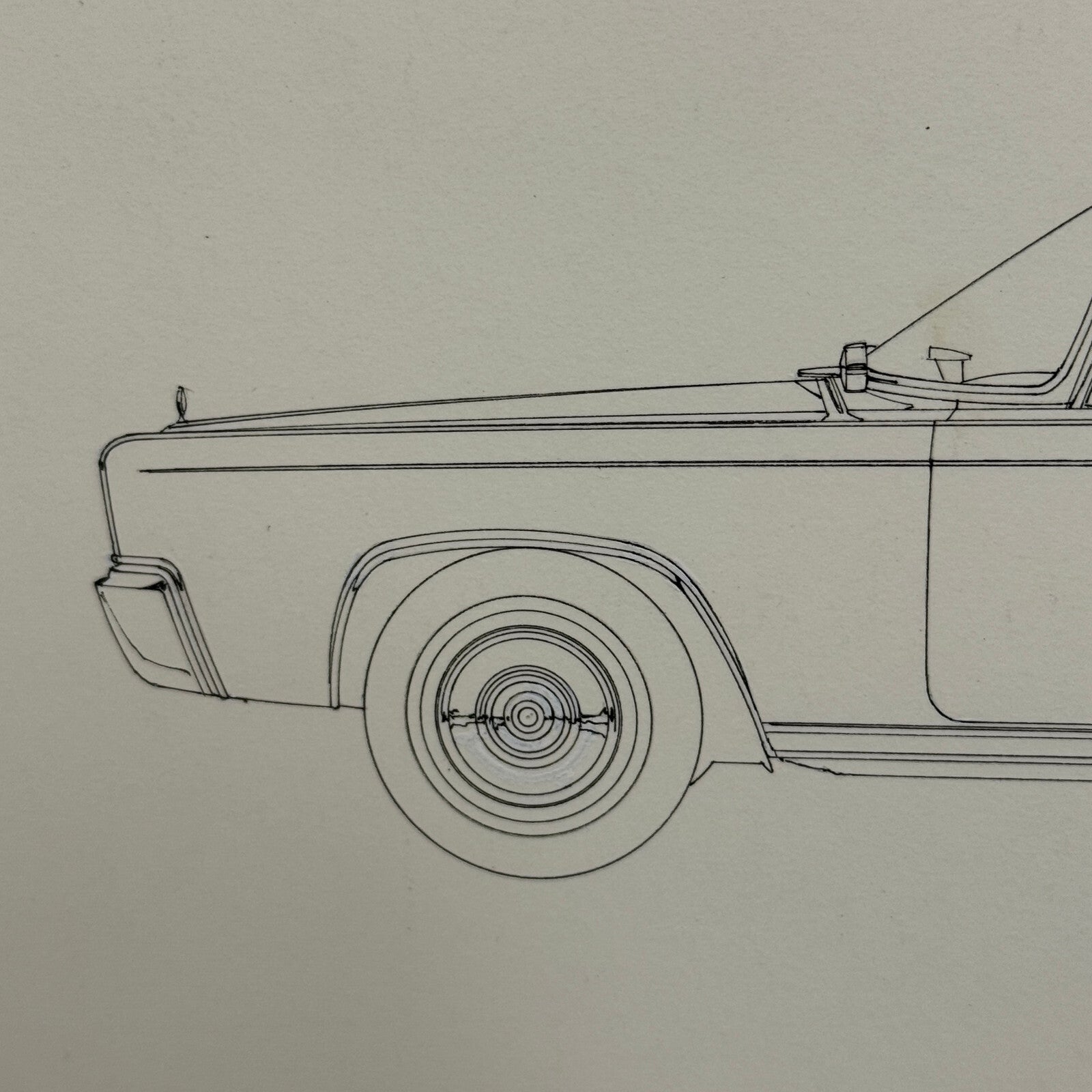 1965 Imperial Crown Coupe Car Illustration Art Drawing Hand Drawn Robert Preis