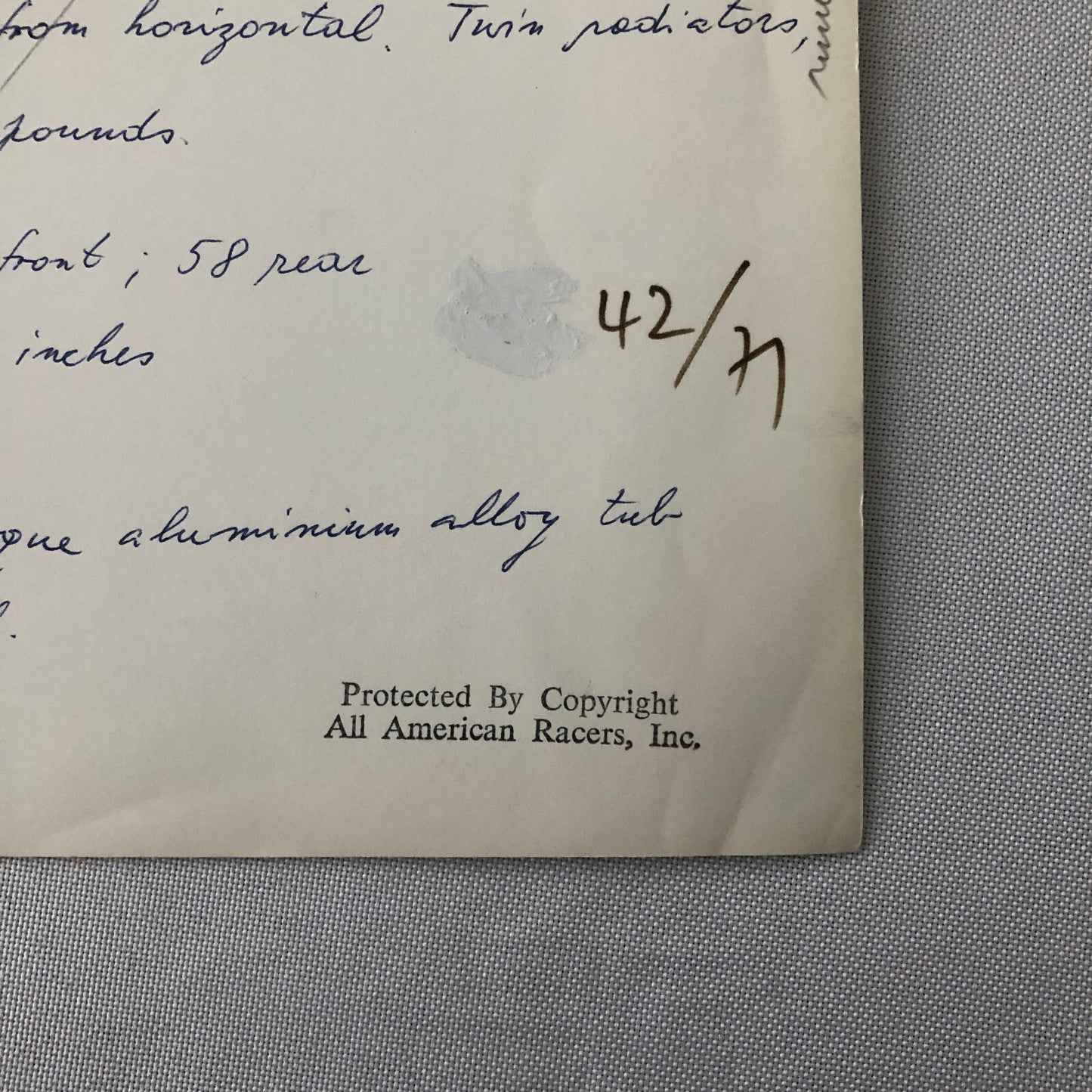 Dan Gurney All American Racers 1972 Indianapolis Indy Type Eagle Model Photo