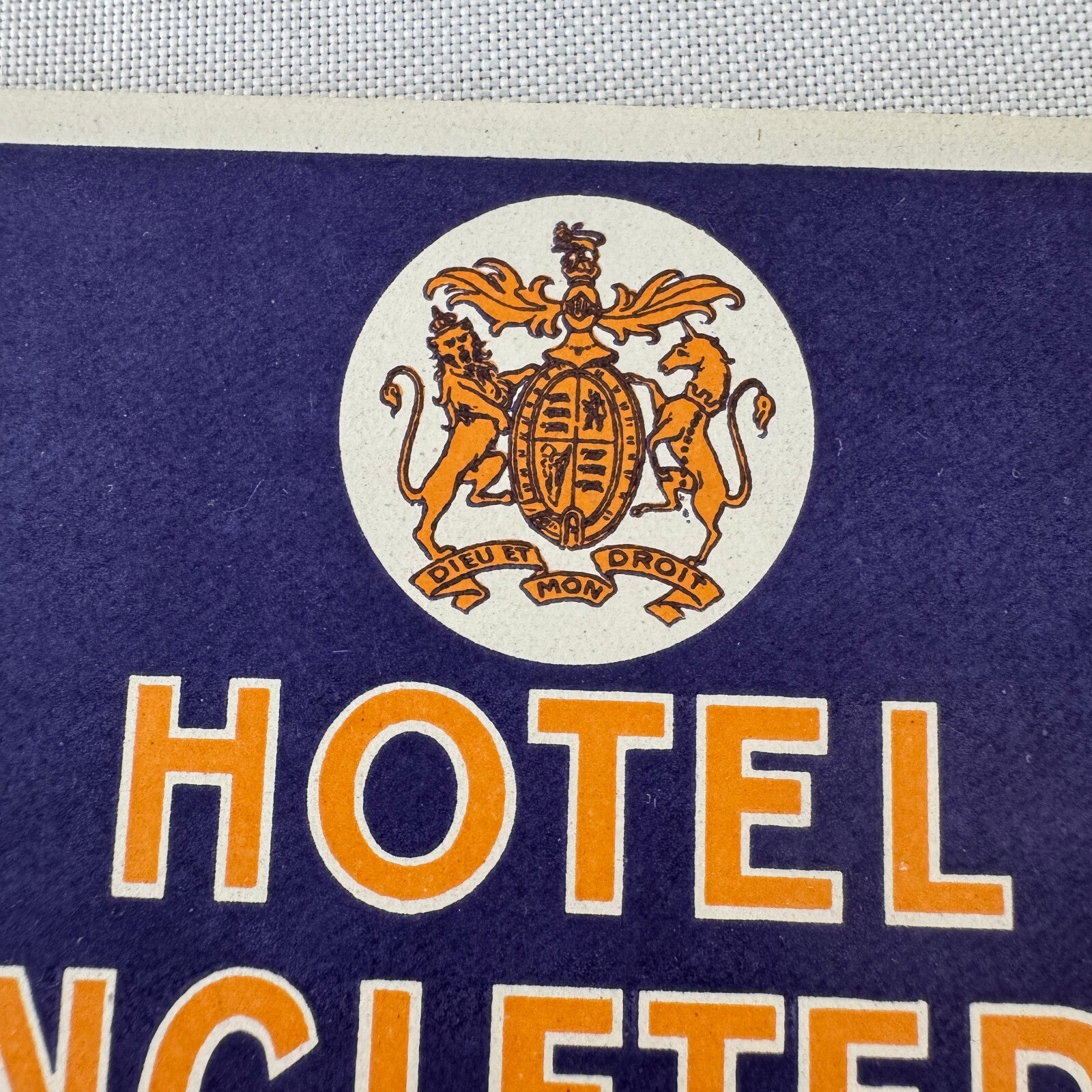 Vintage Hotel Travel Luggage Label Hotel D'Angleterre Biarritz France French
