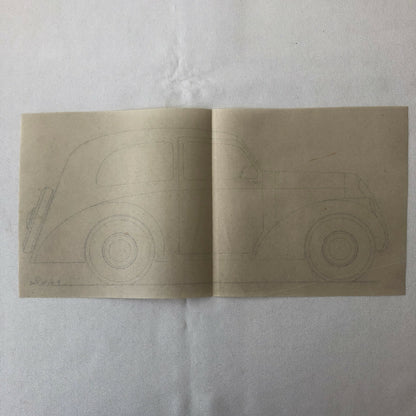 1936 Coachbuilder Car Design Blueprint Rendering Blue Print Coupe Body Style 