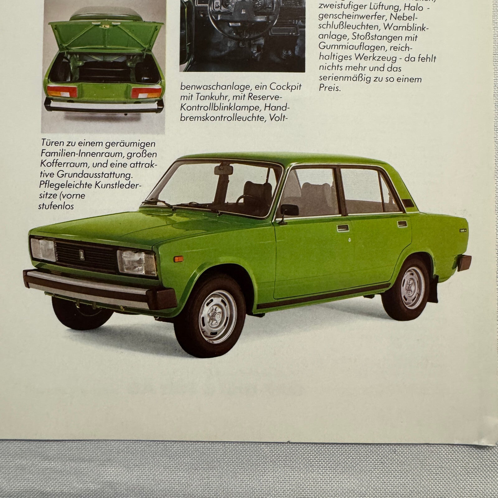 Lada Nova 1200 Car Sales Brochure Catalog Advertising Vintage German Text