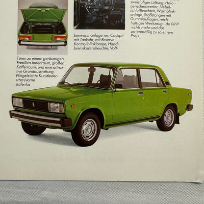 Lada Nova 1200 Car Sales Brochure Catalog Advertising Vintage German Text