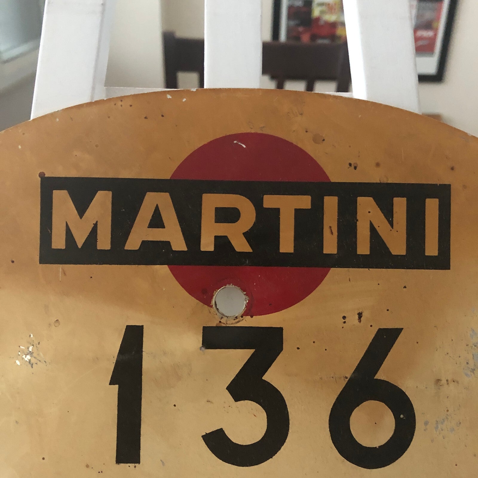 1964 Radio Rallye Car Rally Participant Plate w/ Martini Ad