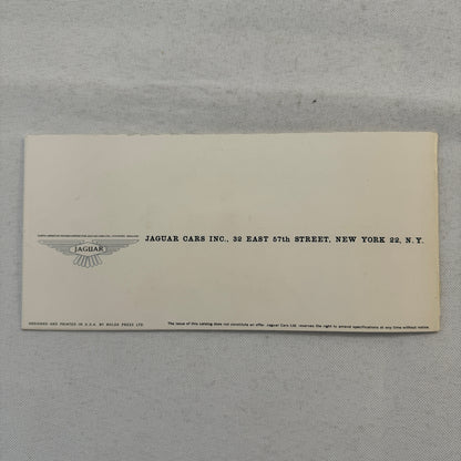 Jaguar Sales Brochure Catalog Advertising E-Type EType XK-E Roadster Mark IX 3.8