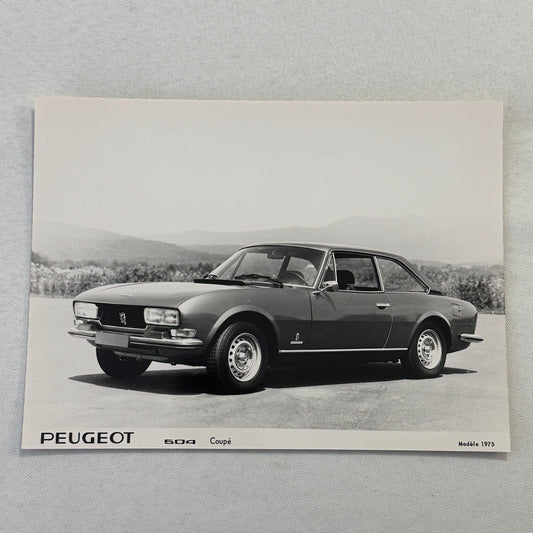1975 Peugeot 504 Coupe Factory Press Photo Photograph Vintage
