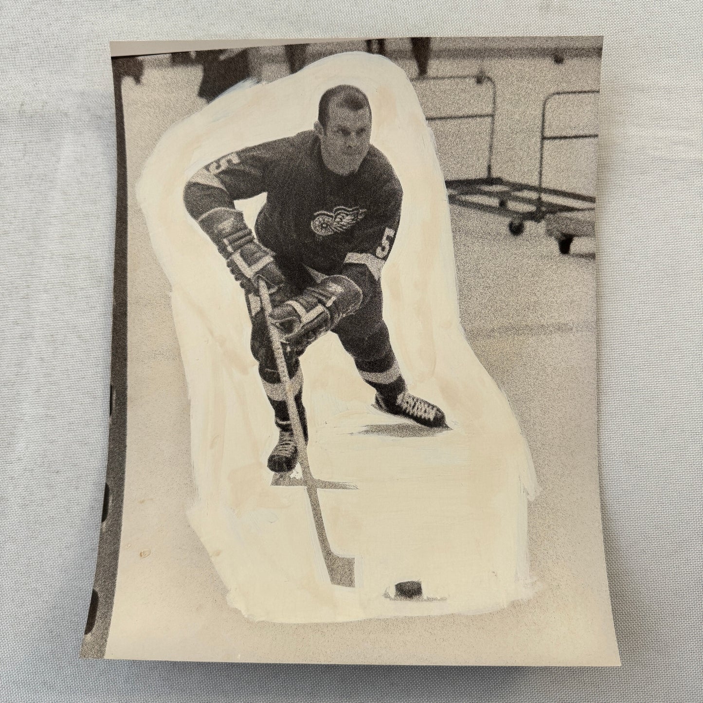 Detroit Red Wings Hockey Player Photo Photograph Vintage Carl Brewer