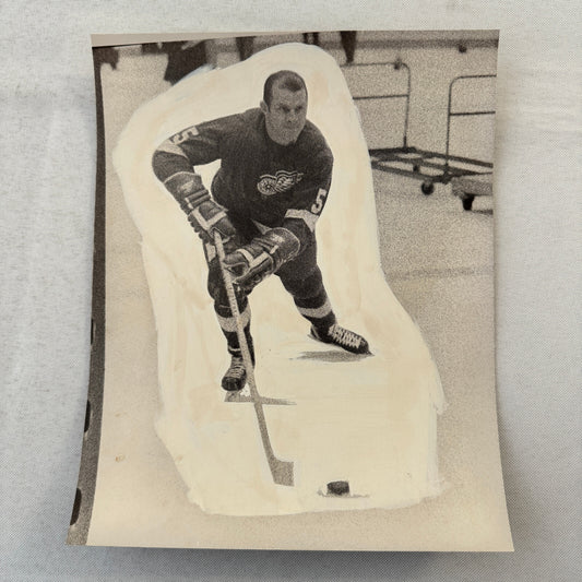 Detroit Red Wings Hockey Player Photo Photograph Vintage Carl Brewer