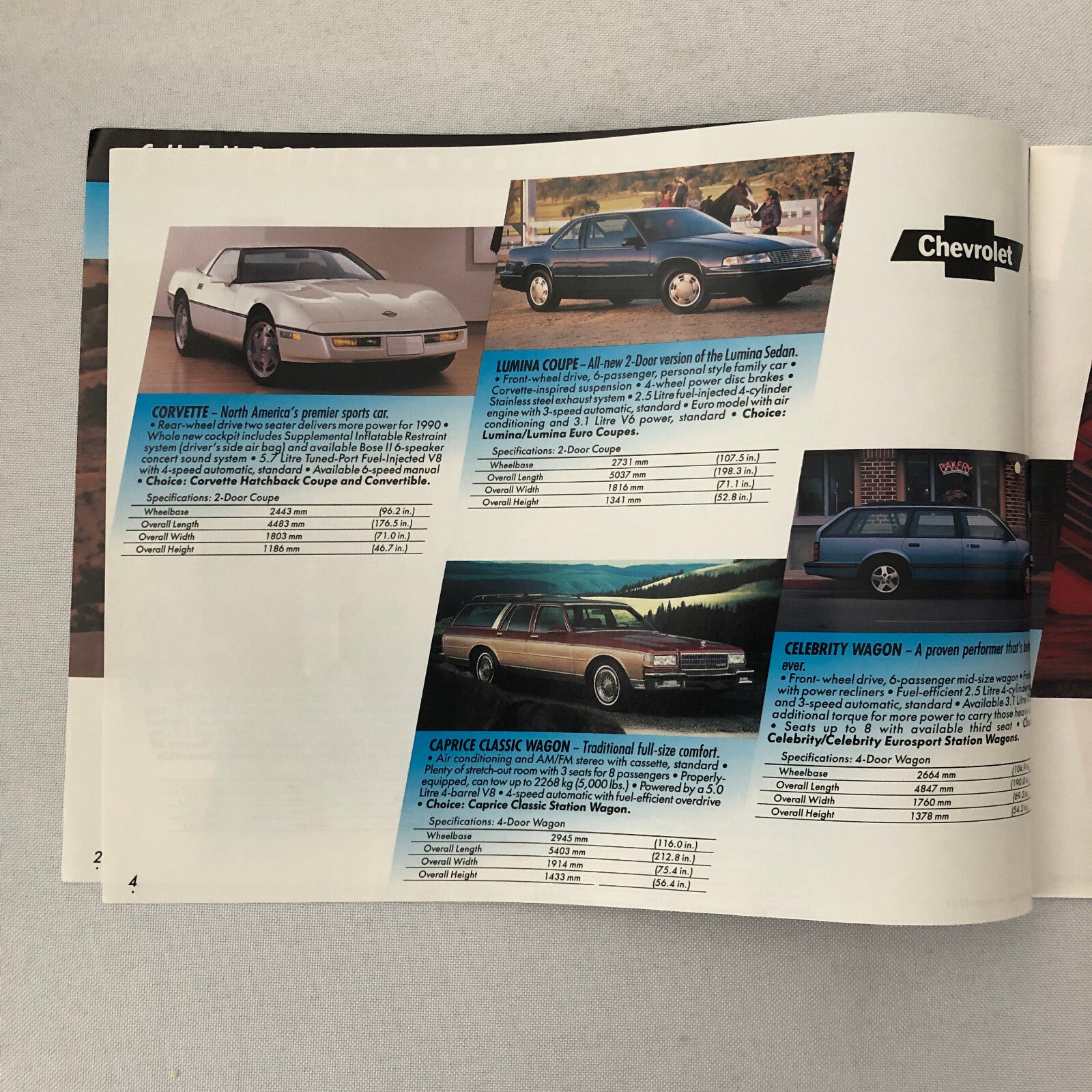 1990 General Motors GM Sales Brochure Catalog Pontiac Chevrolet GMC Cadillac +