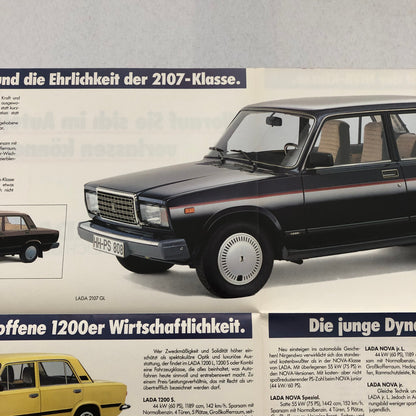 1985 Lada Car Sales Brochure Catalog Nova Niva 1200 2107 German Text