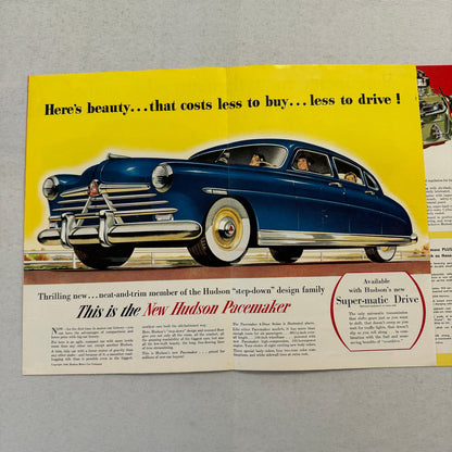 Hudson Pacemaker Car Sales Brochure Catalog Advertising Convertible Coupe Sedan
