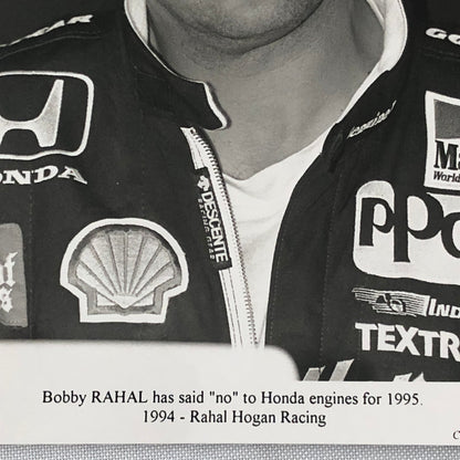 Vintage Indy Indianapolis Racing Press Photo Photograph Bobby Rahal 1994 Honda
