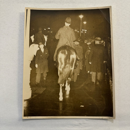 1932 Keystone Press Photo Photograph Mounted Police Clear Hunger Marchers UK