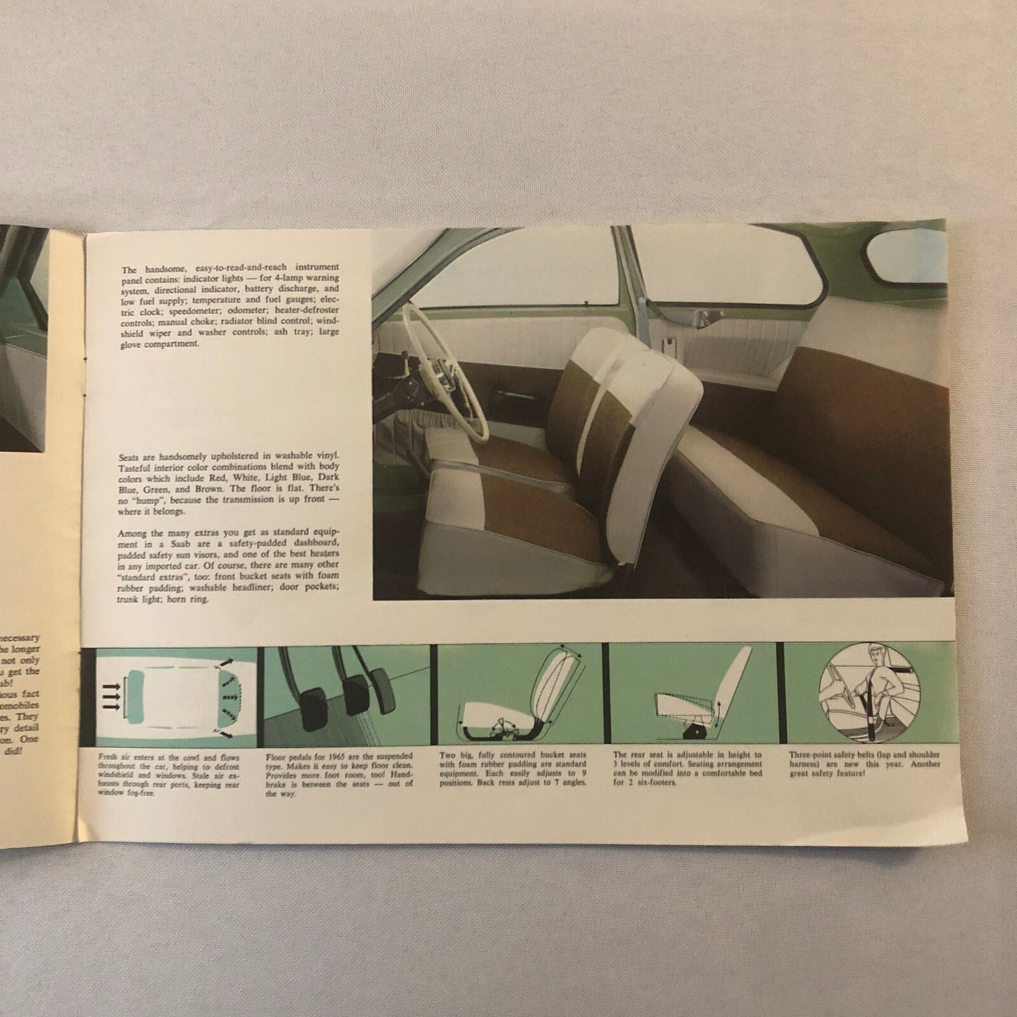 Vintage Saab Car Automobile Sales Brochure Catalog Advertising 1964 1965