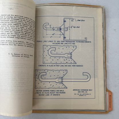 Vintage California Road Construction Civil Engineering Document File 1930s-40s