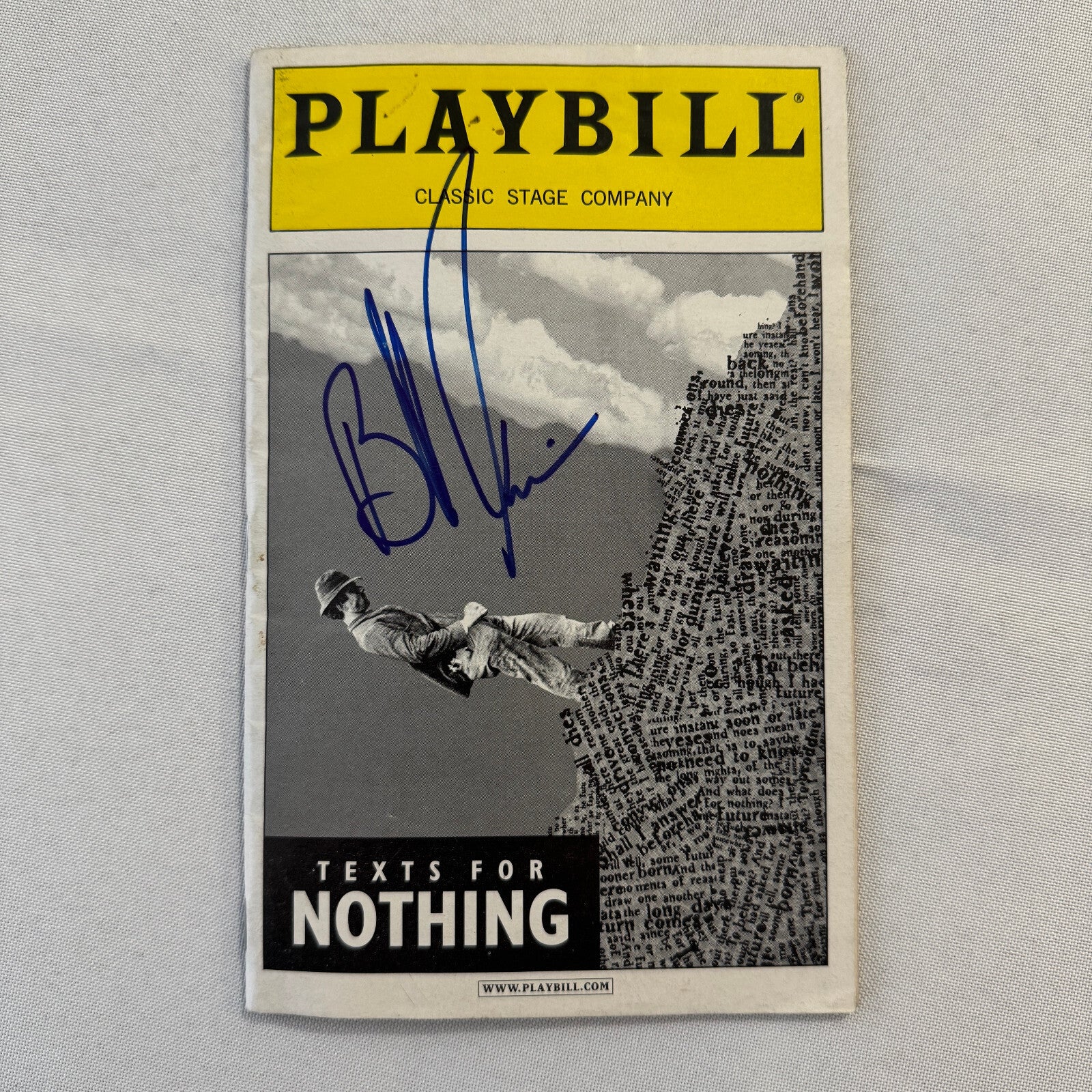 Texts for Nothing Cast Signed Playbill 2000 Autographed Bill Irwin