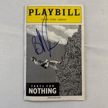 Texts for Nothing Cast Signed Playbill 2000 Autographed Bill Irwin