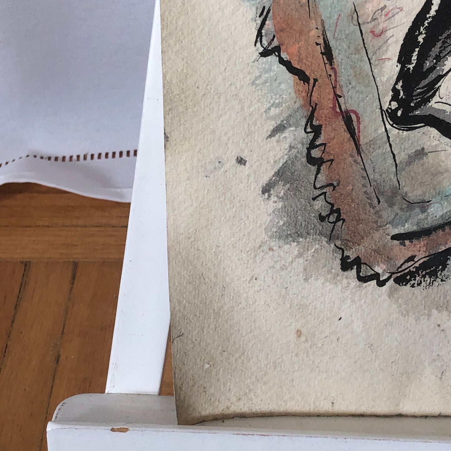 Vintage Painting Art Artwork Artist Arthur E Sudler Woman Teapot