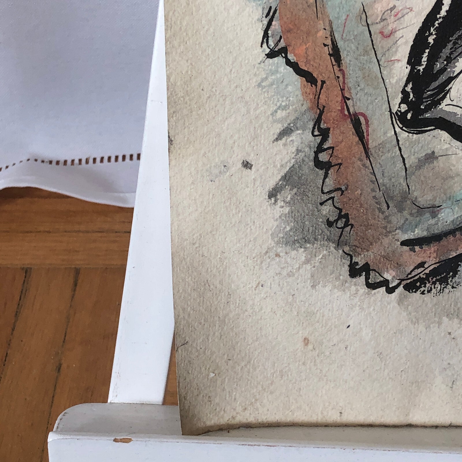 Vintage Painting Art Artwork Artist Arthur E Sudler Woman Teapot