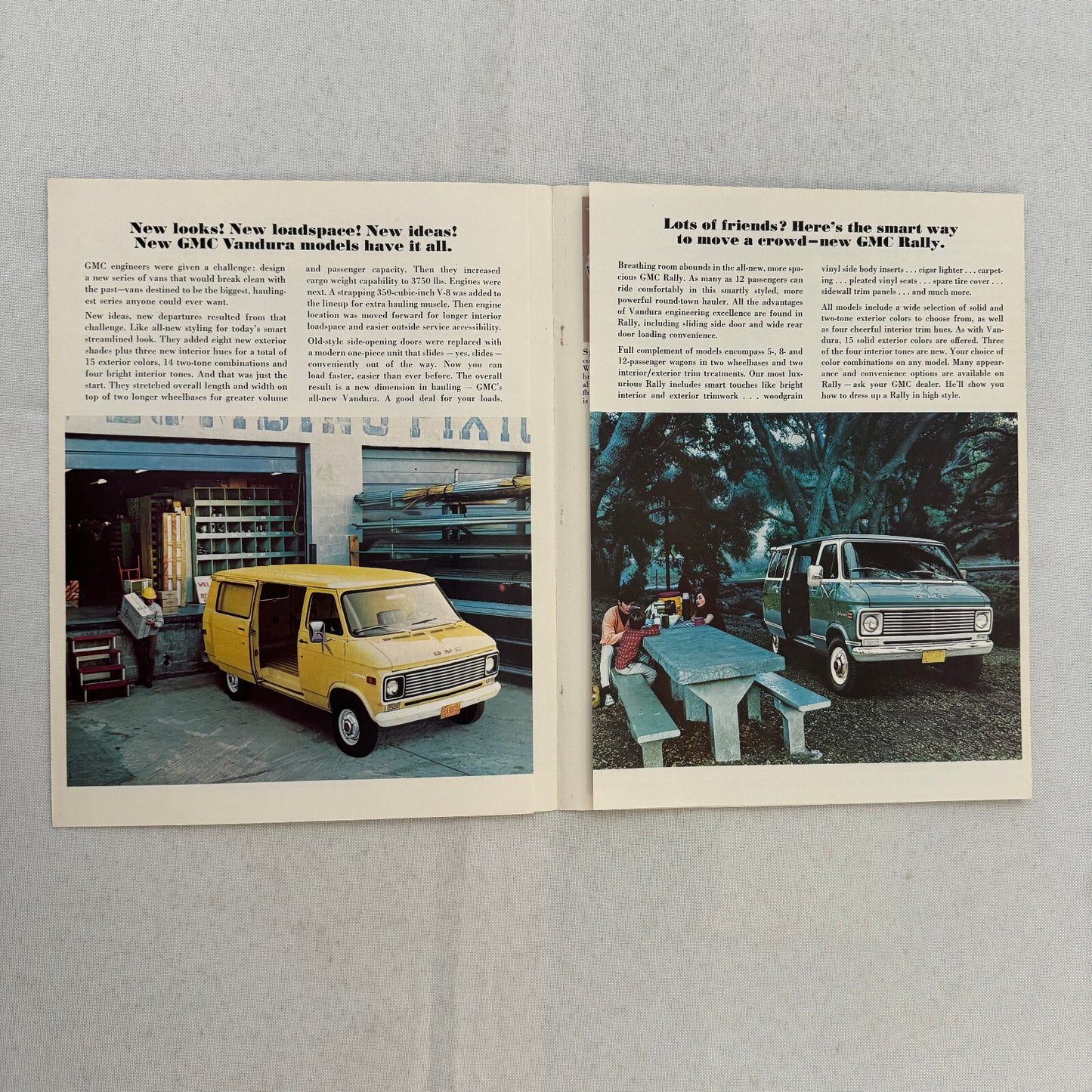 GMC Rally and Vandura Van Sales Brochure Catalog Advertising