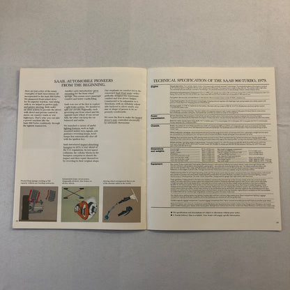 Saab 900 Turbo Sales Brochure Catalog Advertising Vintage Car Automobile