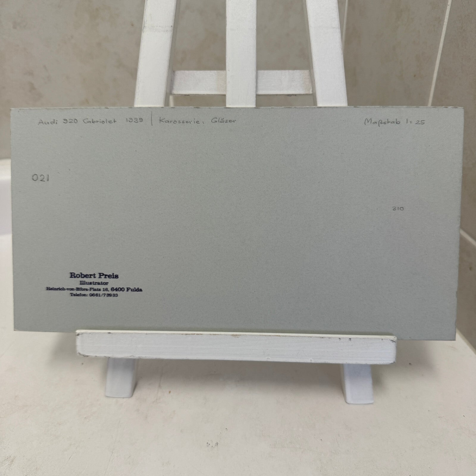 1939 Audi 920 Cabriolet Glaser Automobile Illustration Art Drawing Hand Drawn