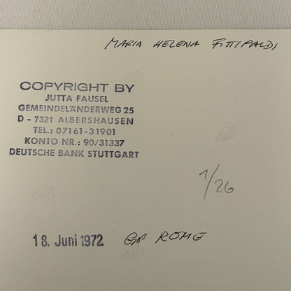 Vintage Racing Photo Emerson Fittipaldi Wife Maria Helena Fittipaldi Grand Prix