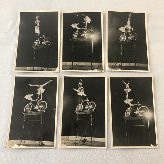 Circus Performer with Bicycle Balancing Act Postcard Post Card Lot of 6x