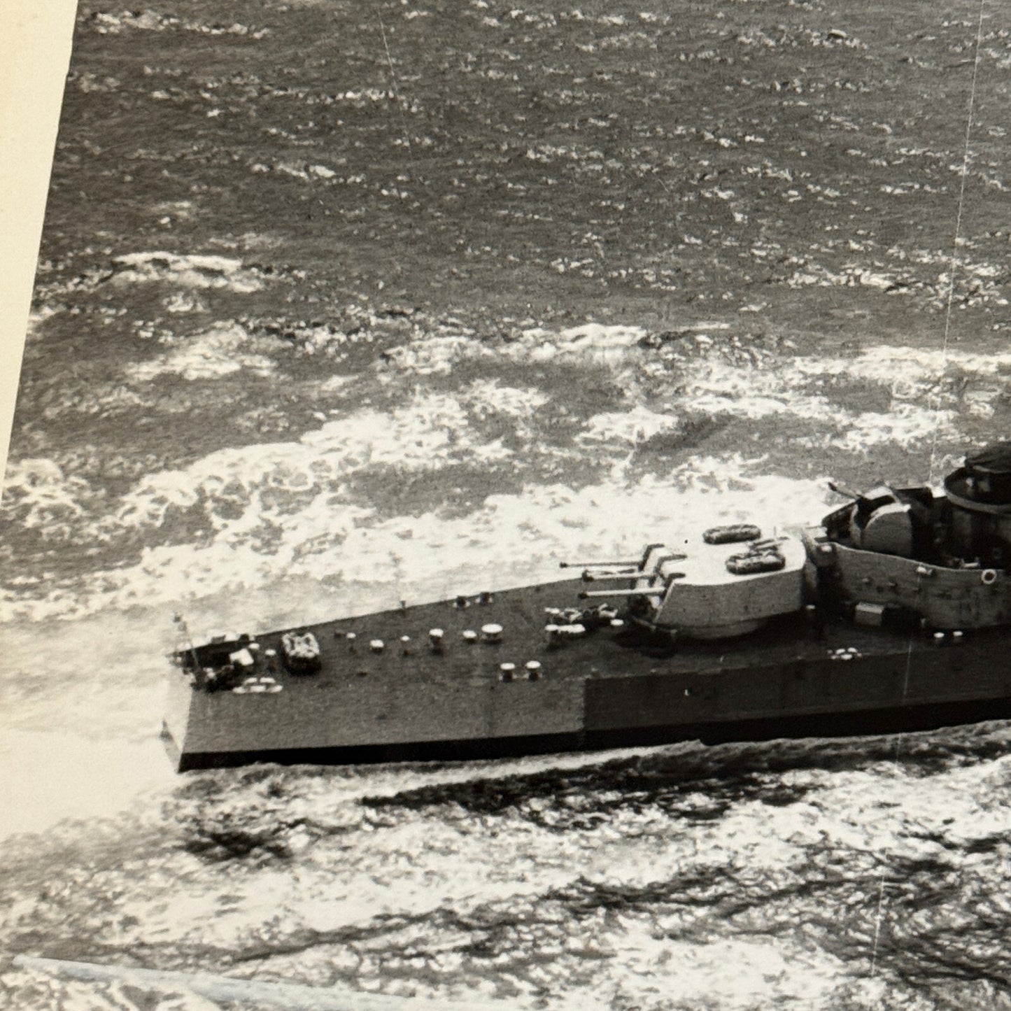 Royal Canadian Navy Military Ship Photo Photograph HMCS Ontario 1945 Vintage