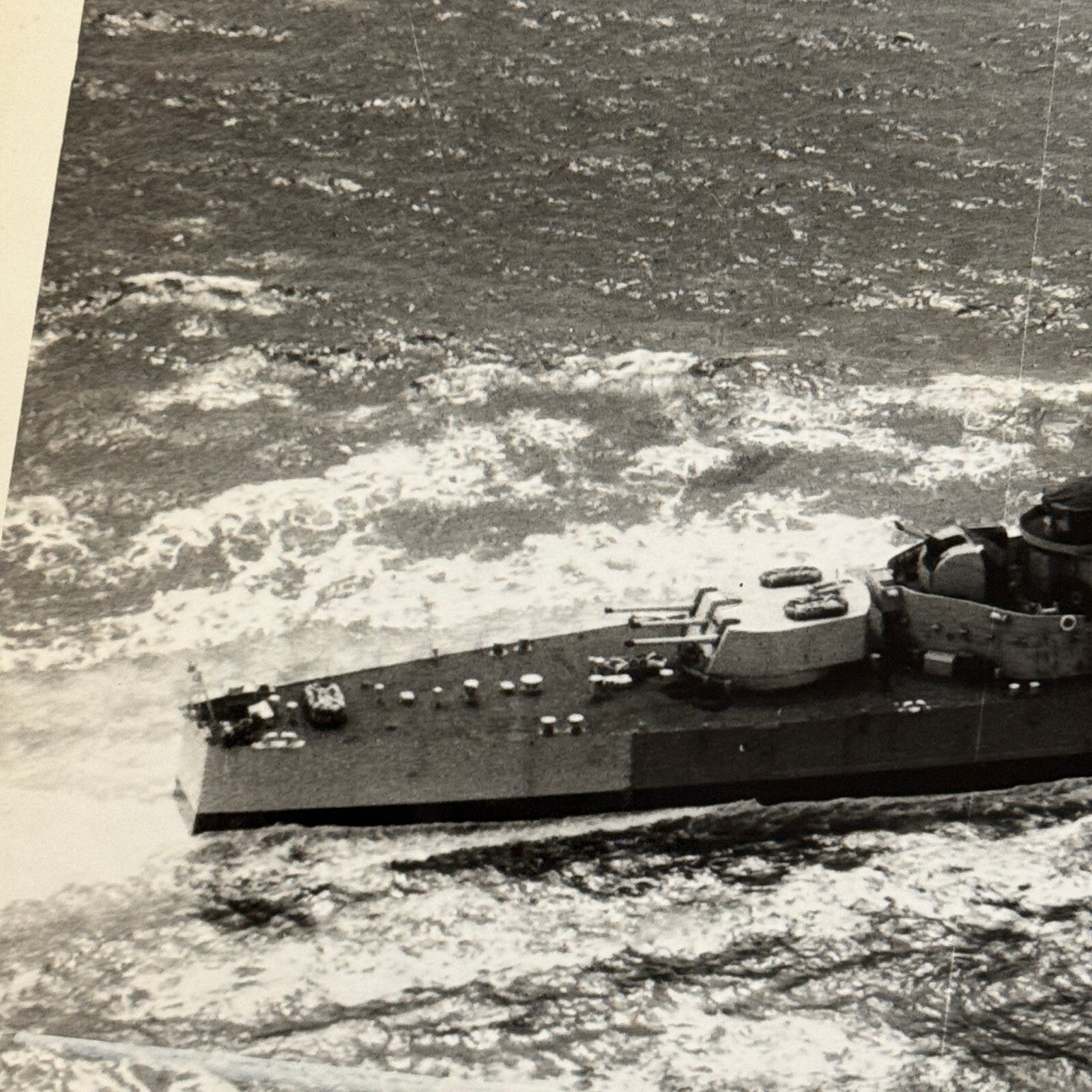 Royal Canadian Navy Military Ship Photo Photograph HMCS Ontario 1945 Vintage