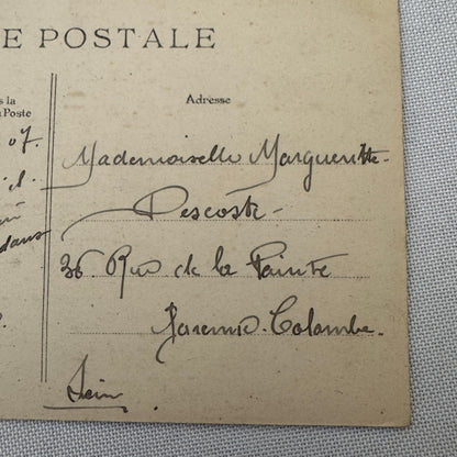 Vintage Airship Dirigible Zeppelin Postcard Post Card French