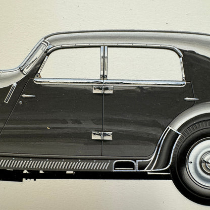 1933 Rohr 8 Type F Automobile Illustration Art Drawing Hand Drawn